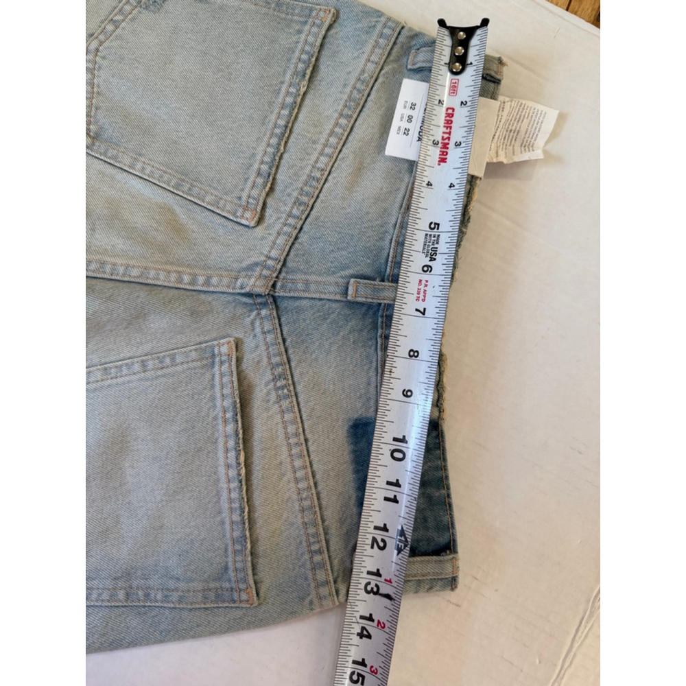 NWT Women's ZARA Light Blue Loose Fit Bermuda Shorts Size 00 - Picture 6 of 8